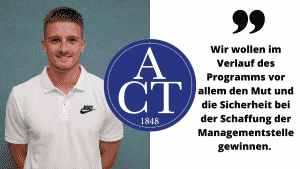 Bild von Cedric + Logo des ACT Kassel